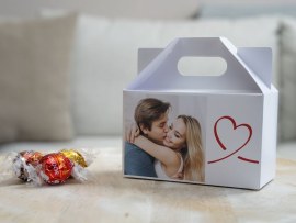 Süßigkeitenbox mit Foto als Liebesgeschenk