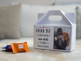 Süßigkeitenbox mit Foto als Liebesgeschenk