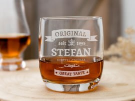 Whiskyglas mit Gravur