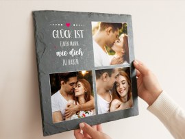 Schieferplatte mit Foto