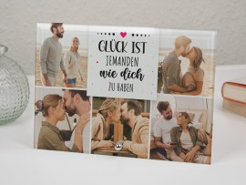 Fotoaufsteller aus Glas