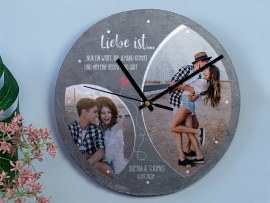 Bedruckte Schieferuhr