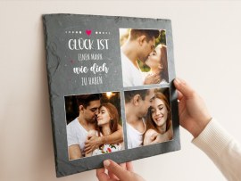 Schieferplatte als Geschenk für Verliebte