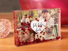 Foto-Schüttelrahmen mit Herzen