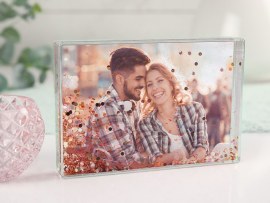 Foto-Schüttelrahmen mit Konfetti