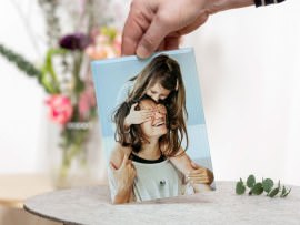 Fotoaufsteller aus Glas