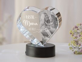 Glasherz für Mama