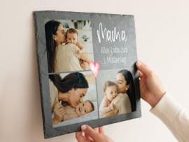Schieferplatte Geschenkidee erster Muttertag