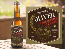 Bedrucktes Bieretikett