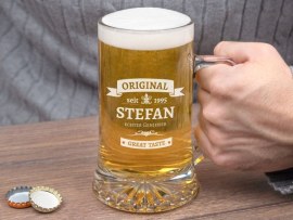 Gravierter Bierkrug mit Name