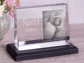 Glasfoto mit Namensmotiv