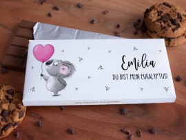 Schokolade mit Namensmotiv