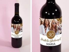 Personalisiertes Weinetikett mit Name
