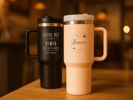 Thermobecher mit Gravur
