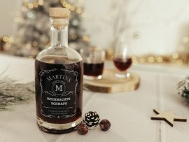 Gravierte Flasche zu Nikolaus