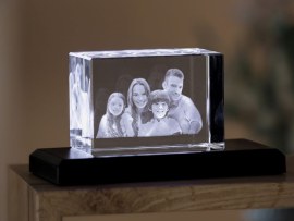 3D Glasfoto Familie