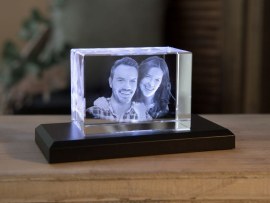Foto in Glas mit 3D Effekt