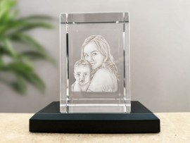 Foto in Glas mit 3D Effekt