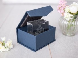 3D Glasfoto mit Geschenkverpackung
