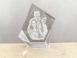 3D Glaskristall Familie