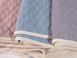 Babydecke mit Namen blau, rosa, grau