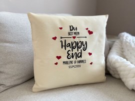 Besticktes Kissen Liebe
