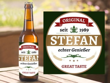Bierflaschen-Etiketten Team Bräutigam