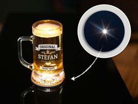 LED-Untersetzer schwarz für Bierkrug