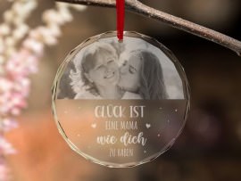 Personalisierter Dekoanhänger aus Glas