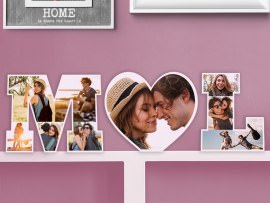 Deko-Buchstaben Initialen und Herz