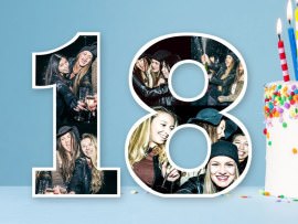 Deko-Zahlen 18.Geburtstag