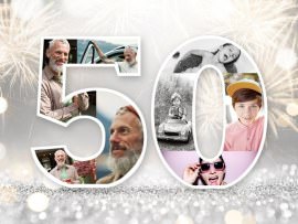 Deko-Zahlen zum 50. Geburtstag