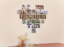 Fobo Fotowand Collage Magnet Herzform Familie