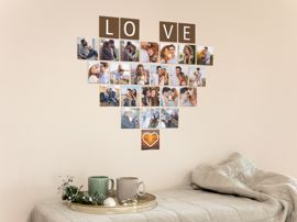 Fobo Fotowand Collage Herzform Liebe