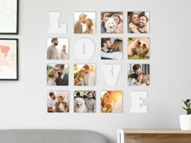 Fobo Fotowand Collage Magnetkachel und Deko-Buchstabe