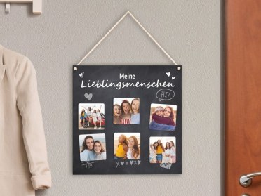 Magnetboard mit magnetischen Fotokacheln