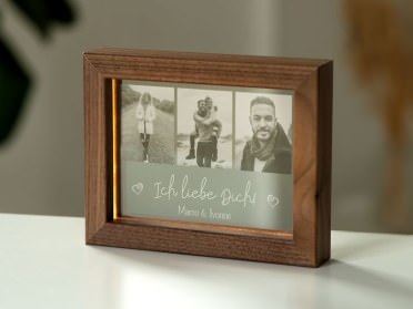 Leuchtender Fotorahmen Eiche