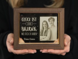 Foto-Leuchtrahmen Holz