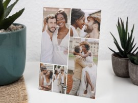 Fotoaufsteller Glas Hochzeit