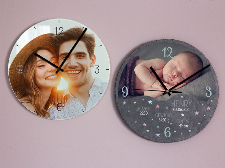 fotouhr gestalten dm