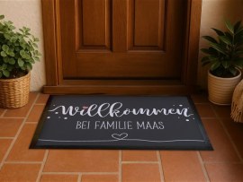 Fußmatte bedruckt Willkommen