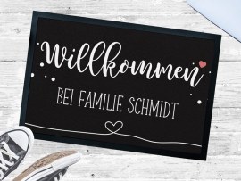 Fußmatte personalisiert Willkommen