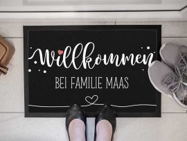 Fußmatte bedruckt Willkommen