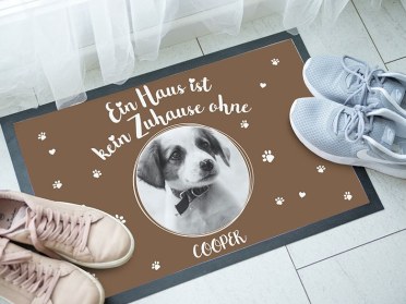 Personalisierte Fußmatte mit Name & Foto