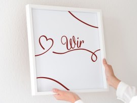 Galerierahmen Motiv Wir
