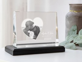 Glasbild mit Erinnerungsfoto