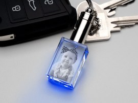 Glas-Schlüsselanhänger