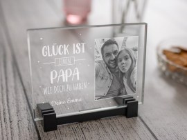 Glaskachel mit Gravur