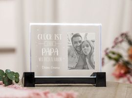 Glaskachel mit Bildgravur