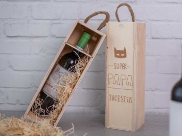 Flaschenhalter BESTE TANTE DER WELT Weinflasche Geschenkebox Holz Flaschenbox 